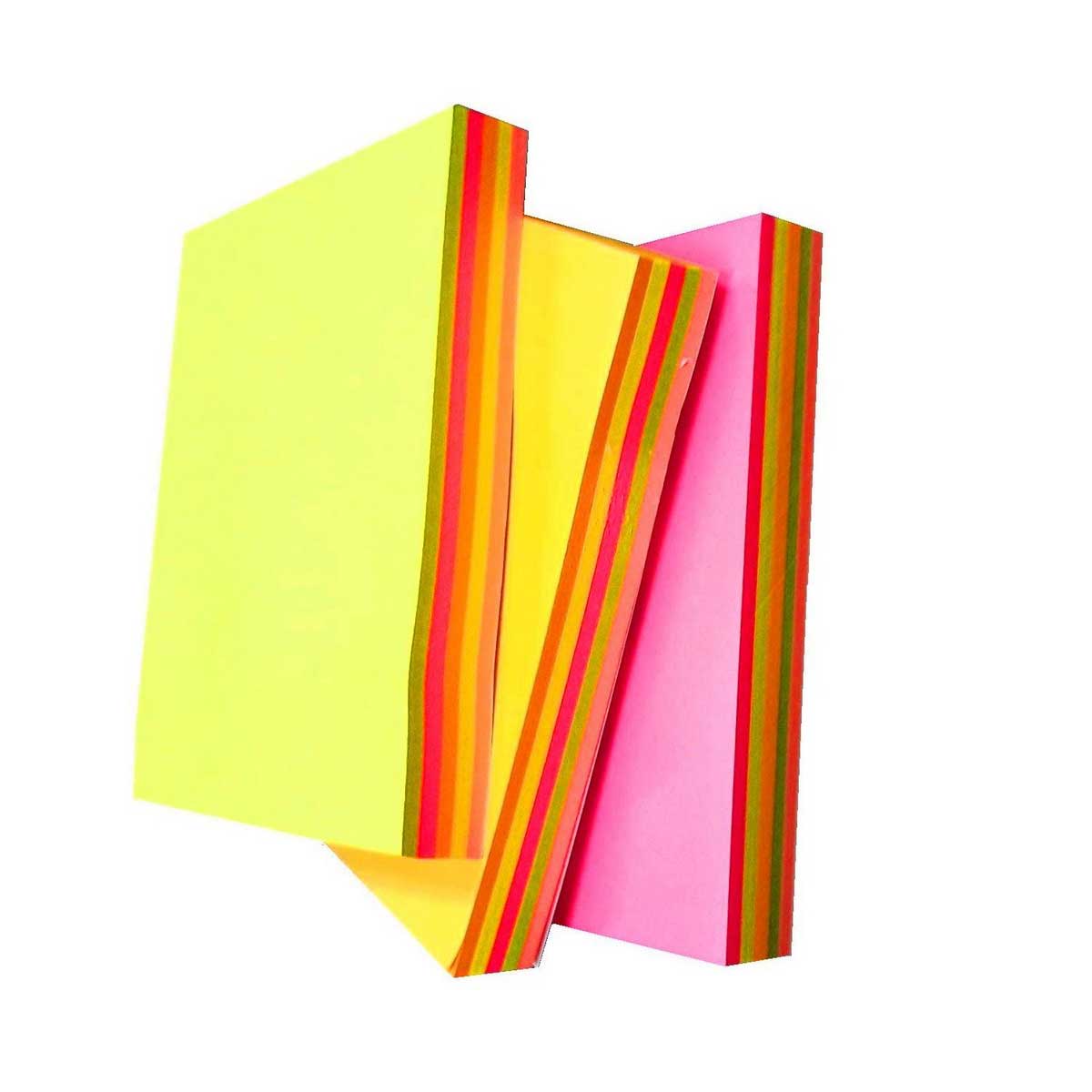Pack of 100 - Multicolor Sticky Note Pad 3 X 3 76 X 76 multi colour Sticky Notes Book Mark Memo Pad Paper