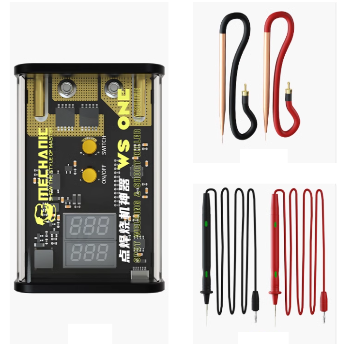 MECHANIC 2-in-1 WS ONE Pulse Battery Spot Welding Machine with Short Killer for Phone Motherboard Circuit Detection & Welding Pen