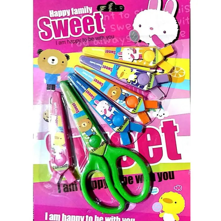 Pack of 6 Multicolor Zigzag Scissors with Changeable Pattern Heads