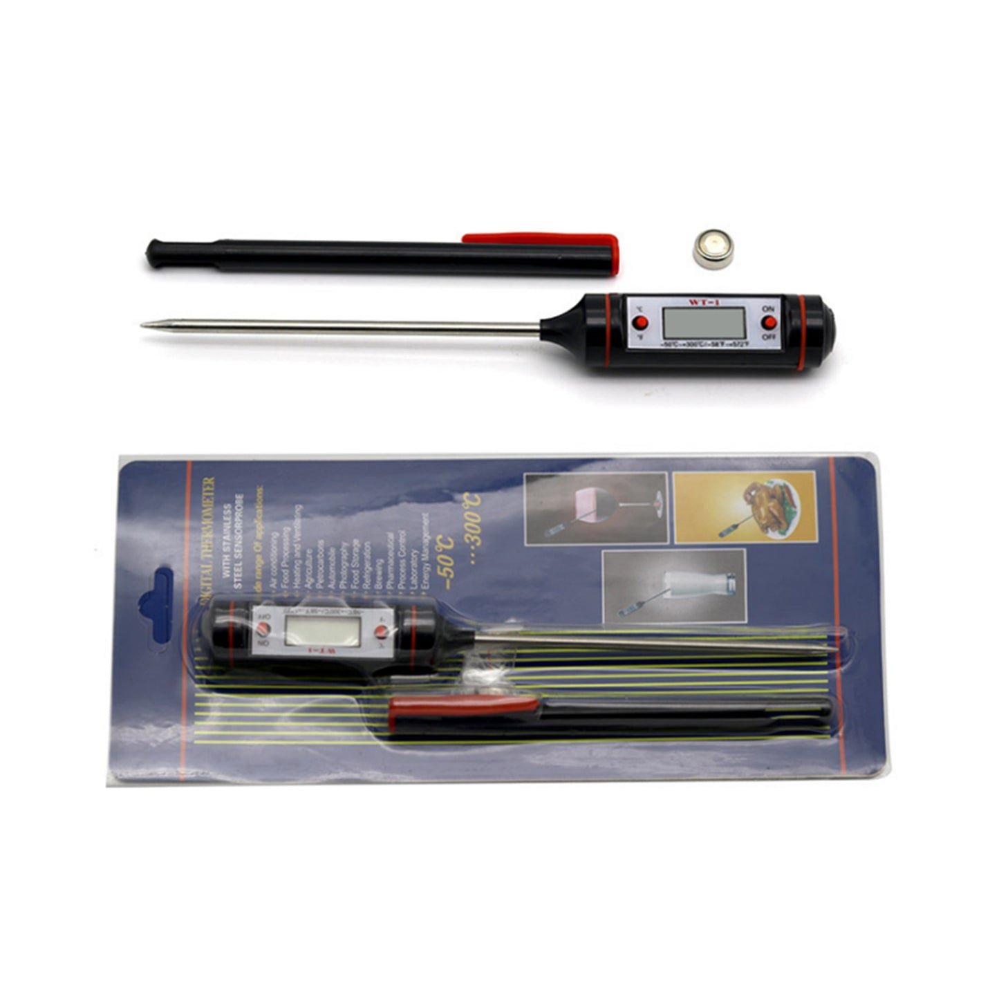 WT-1 Digital Food Thermometer Pen for Meat, BBQ, Baking, Liquids