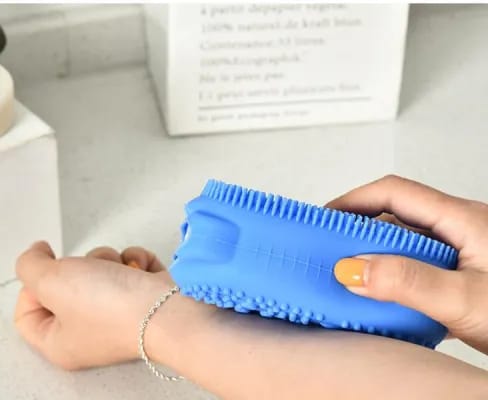 Silicone Body Bath Brush - Soft Exfoliating Scrubber for Gentle Cleansing
