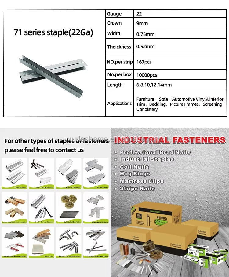 4/14mm | 5000 Pcs  Heavy Duty Stapler Pins | Office Staple Nails | Securing Fabric To The Frame of Sofas, Chairs, and Furniture