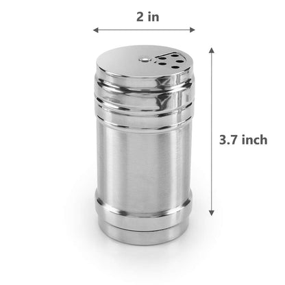 Stainless Steel Salt and Pepper Shaker - Portable Seasoning Bottle for Home, Kitchen, and Outdoor Use