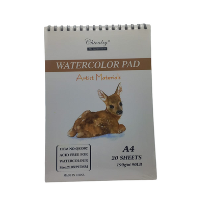 Chivalry Watercolor Pad For Artist A3/A4 Size 20 Sheets 190gsm