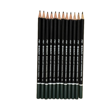 12Pcs MONO ART Drawing & Shading Artist Quality Pencils Set – Premium Sketching Tools for Artists