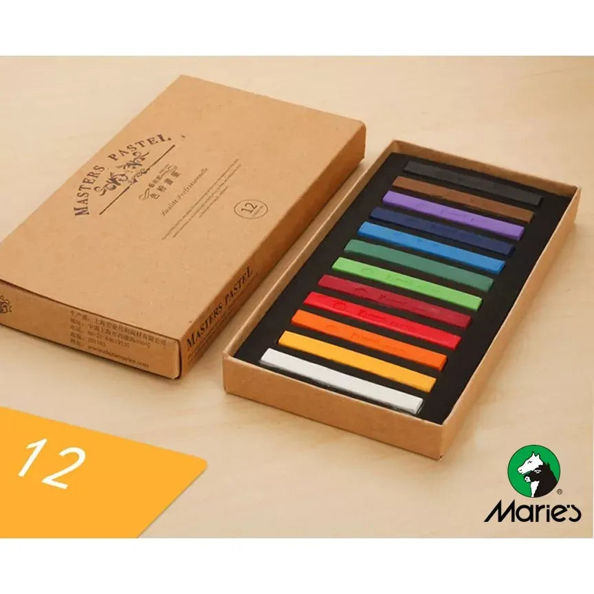 Maries Professional Soft Pastels: Artist-Grade Chalk Set in 12, 24, 36, 48 Colors