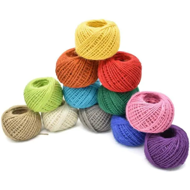 6 Pcs Jute Rope MultiColor – Jute Thread MultiColour
