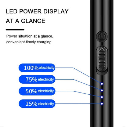 Rechargeable USB Electric Lighter - 360° Flexible Long Neck, Flame less & Windproof for Kitchen, BBQ, and Outdoor Use