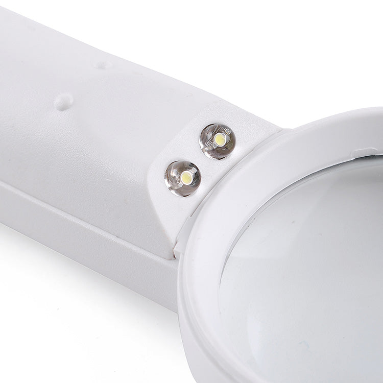 Magnifying Glass 5X Handheld  With 2 LED Lighting Visual Impairment