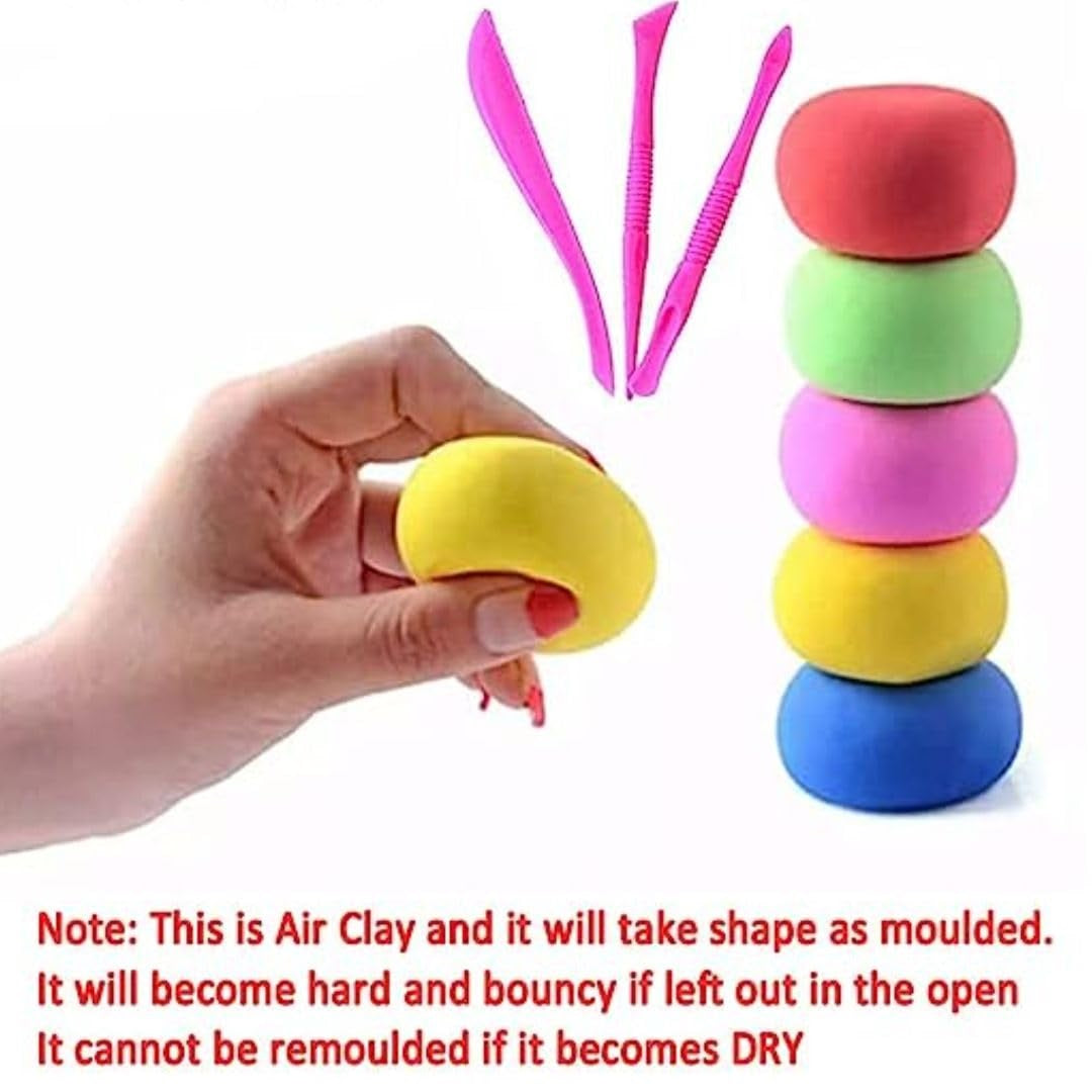 12 Fomic Air Dry Polymer Clay Set with Free Tools – Vibrant, Safe, and Lightweight Play Dough for Kids