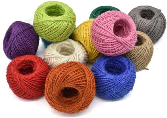 6 Pcs Jute Rope MultiColor – Jute Thread MultiColour