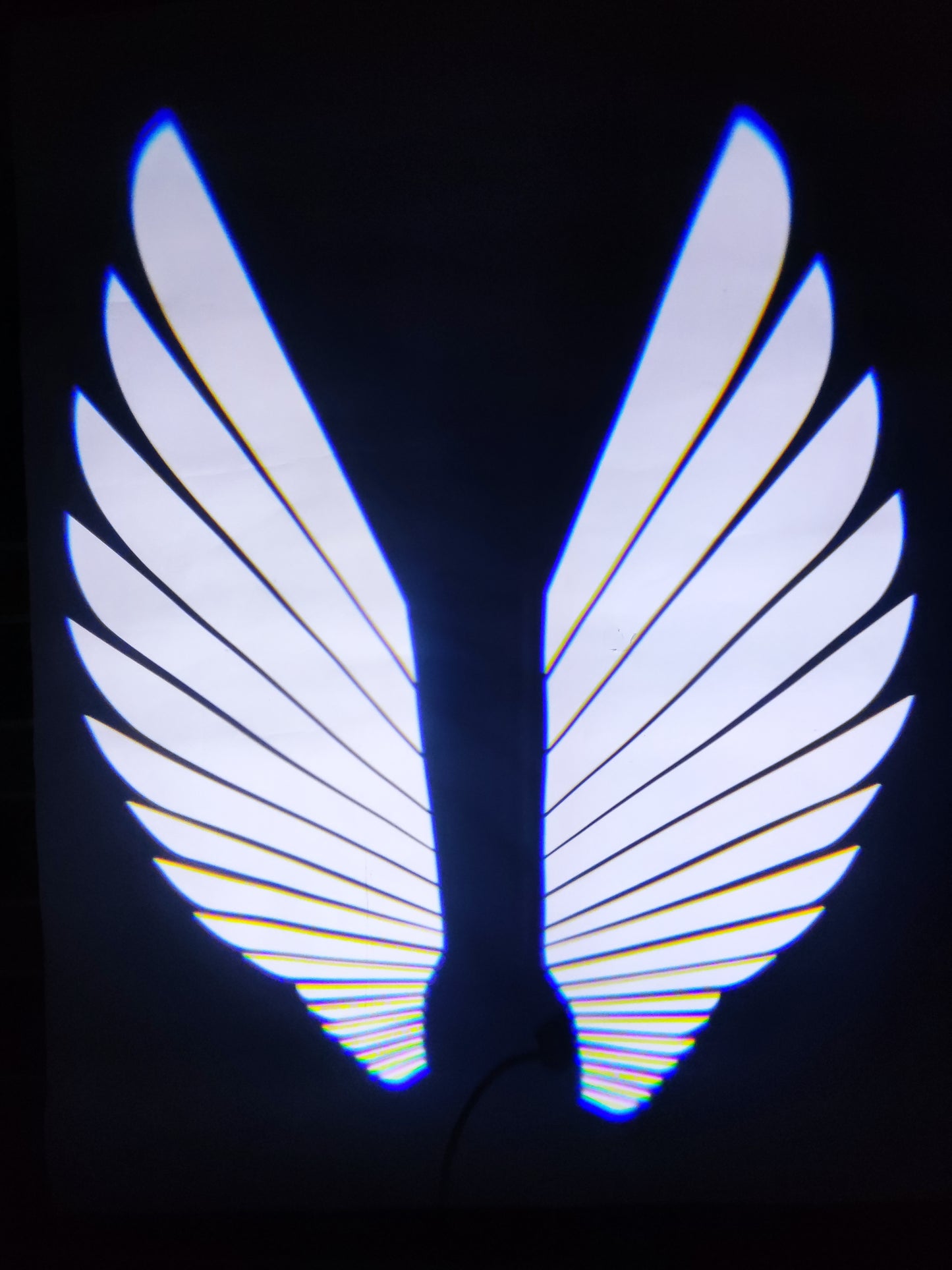 Angel Wings LED Light for Bikes & Cars – High-Quality Decorative Auto Floor Display Lights in Red, Blue & White