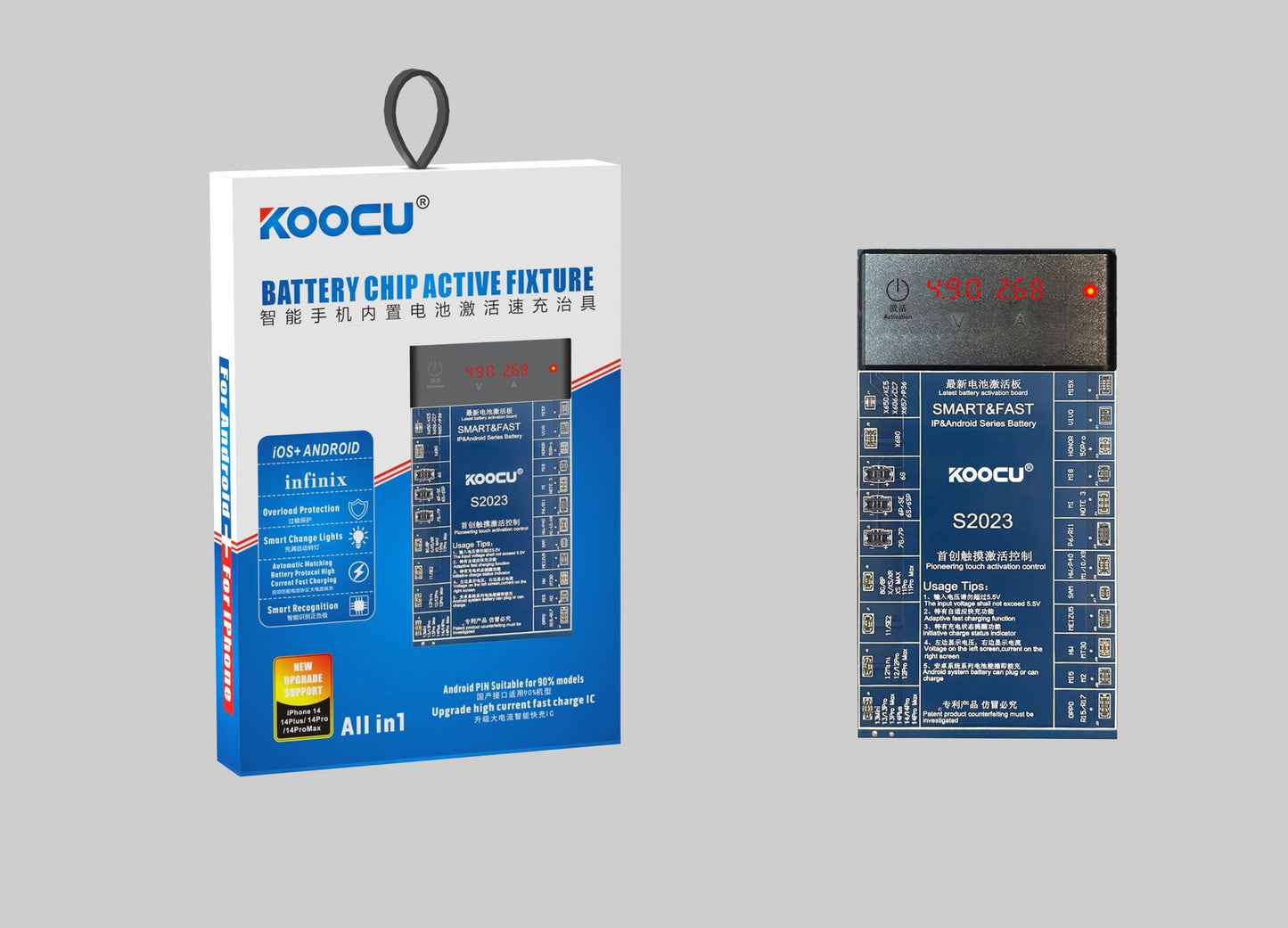 KOOCU S2023 Smart Battery Chip Fixture for iOS, Android, Infinix