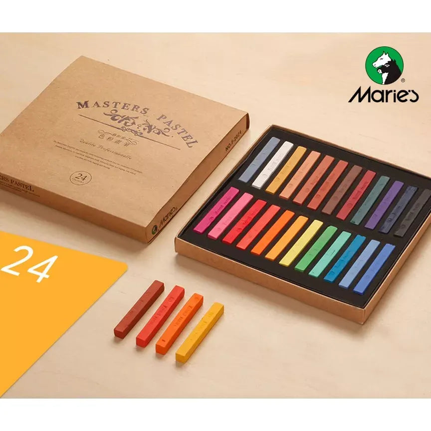 Maries Professional Soft Pastels: Artist-Grade Chalk Set in 12, 24, 36, 48 Colors