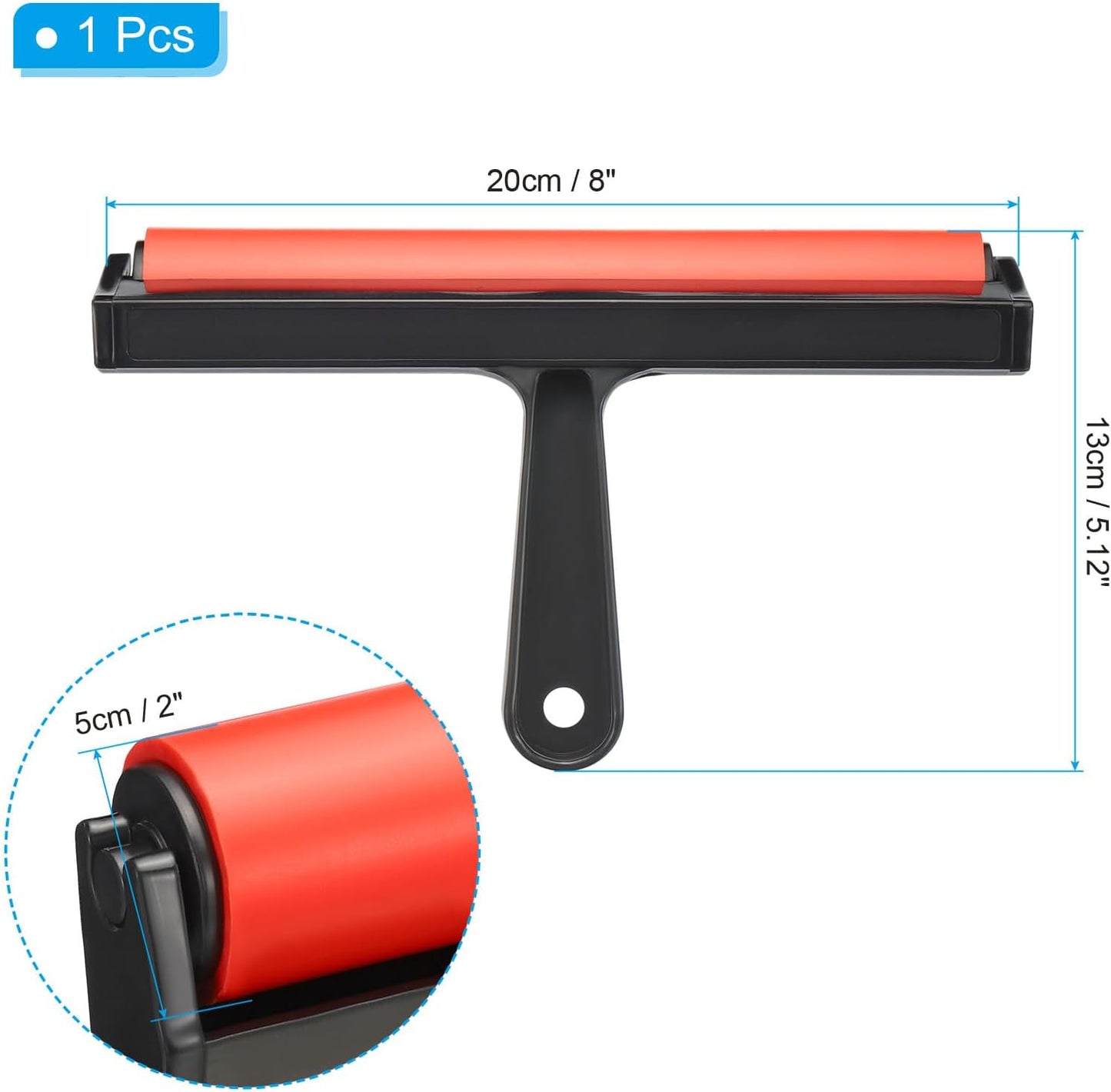 Rubber Roller Brayer - Anti-Skid Roller for Printing, Crafting, Stamping
