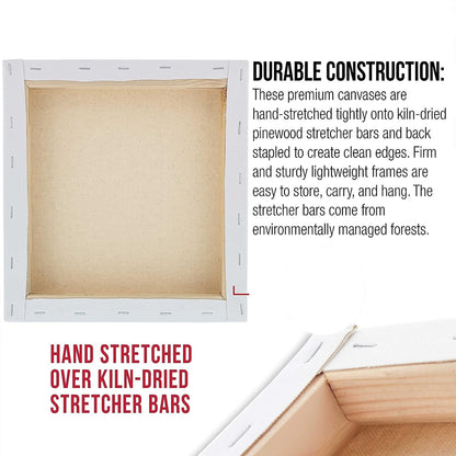 Basic Stretched Canvas for Painting, Small - Square - Rectangular - Big Size - for Painting