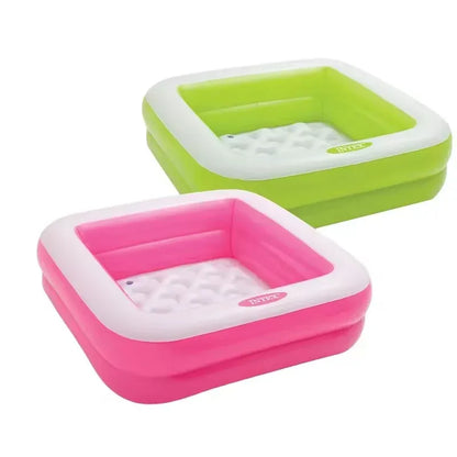 Intex 57100 Play Box Pool – 34" x 34" x 10" – Inflatable Baby Pool for Kids