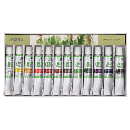 Pack Of 12 - Marie's Water Colors - 12x12ml Tube - For Artist Designing And Painting