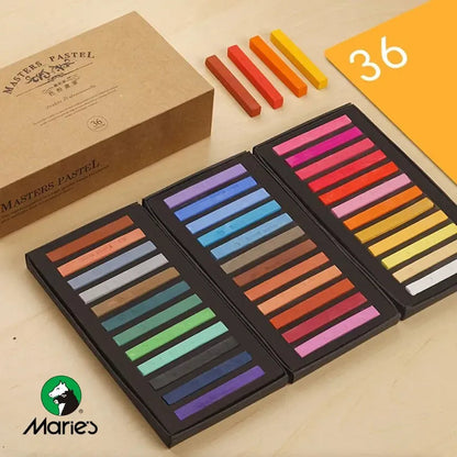 Maries Professional Soft Pastels: Artist-Grade Chalk Set in 12, 24, 36, 48 Colors