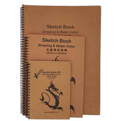 A5 A4 A3 Sketch Book Hard binding Spiral Sketch & Watercolor Book
