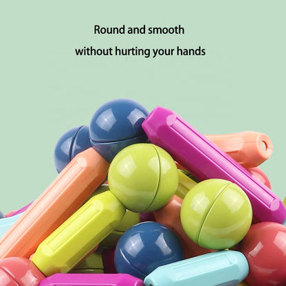 Magnet Toys Magnetic Rods and Balls - Creative Building Set for Kids to Enhance Motor Skills and Spatial Reasoning