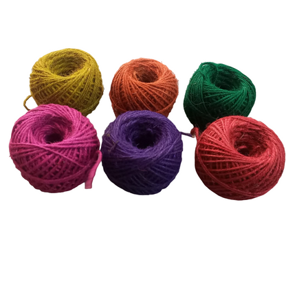 6 Pcs Jute Rope MultiColor – Jute Thread MultiColour