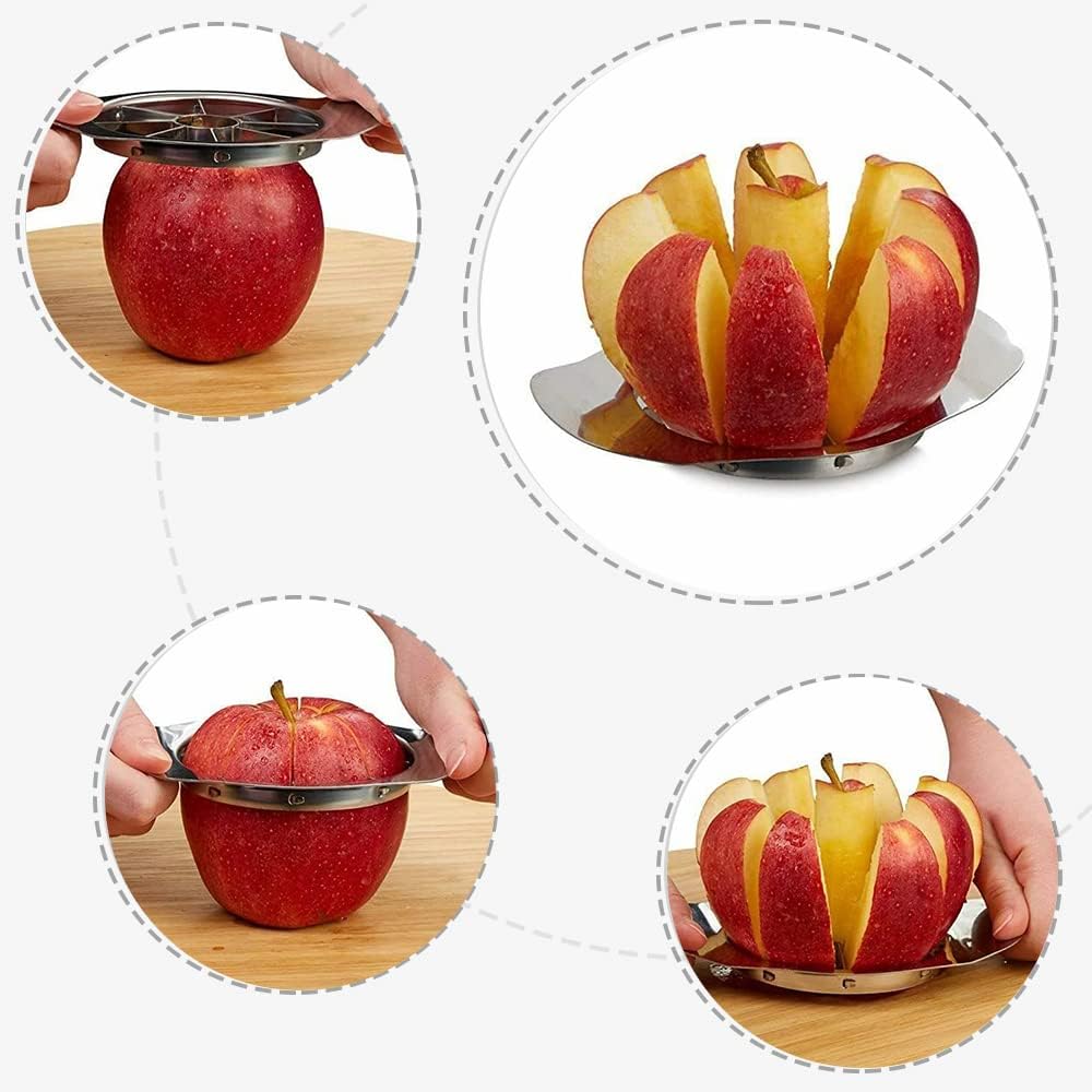 Stainless Steel 3-in-1 Fruit Slicer, Peeler, and Corer – Apple Cutter & Kitchen Gadget