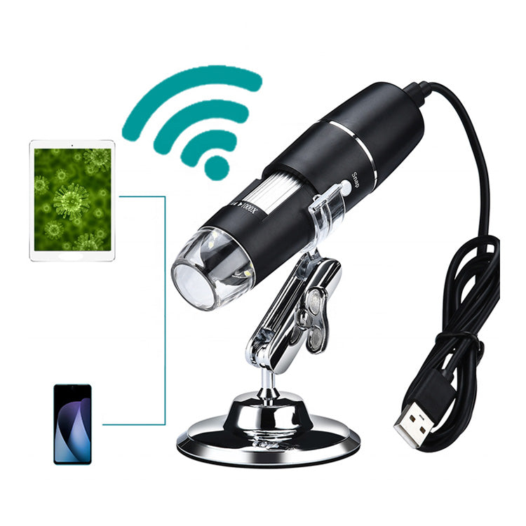 3 in 1 Digital Microscope - 1600X Magnification, Wireless, Compatible with iOS/Android,