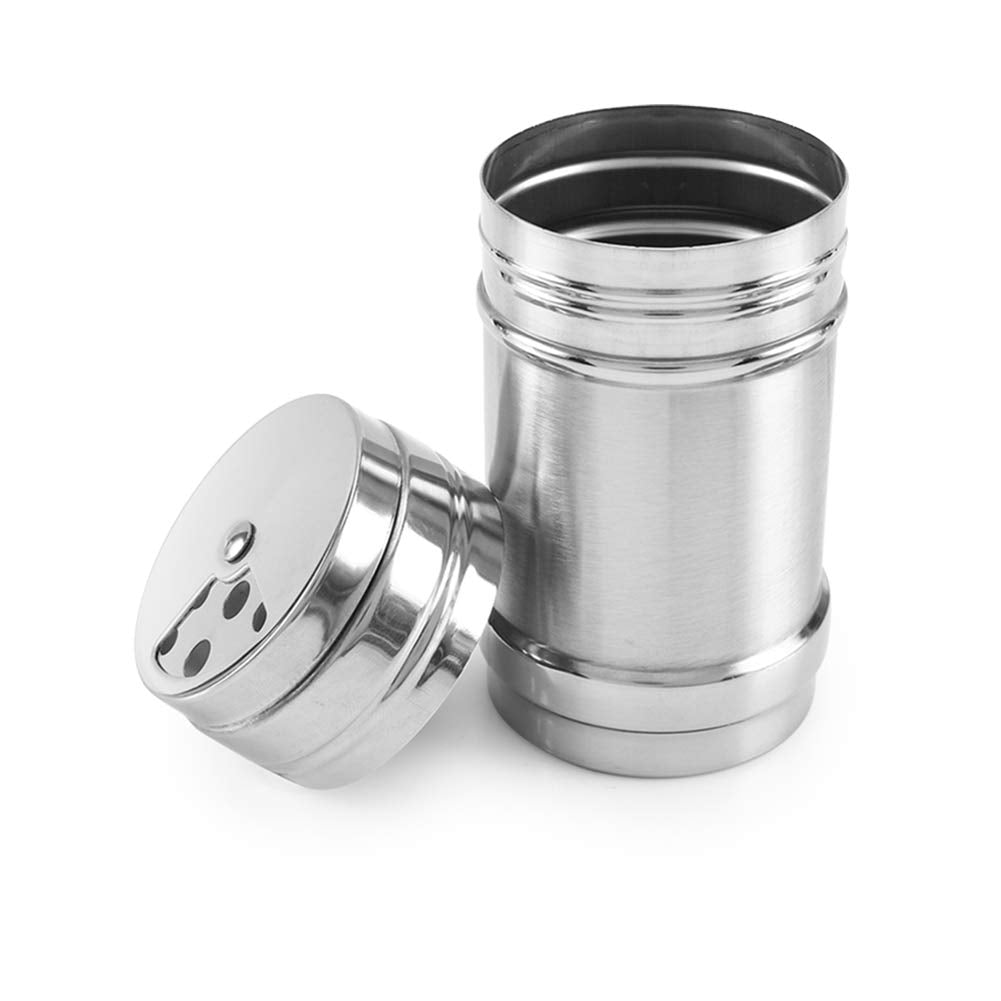 Stainless Steel Salt and Pepper Shaker - Portable Seasoning Bottle for Home, Kitchen, and Outdoor Use