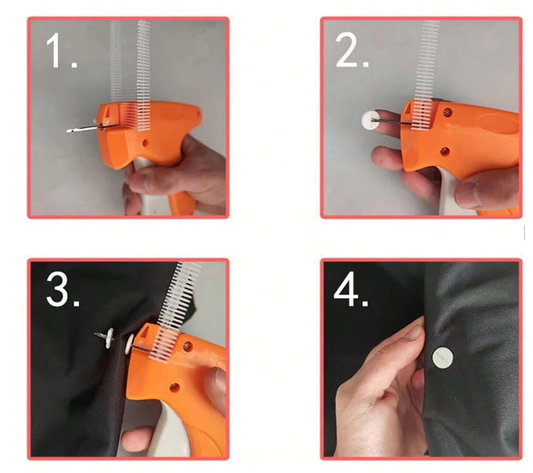 High-Quality Steel Needle Tag Gun - Efficient Tagging Tool for Garments in the Apparel Industry