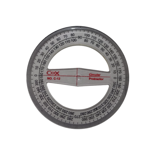 360° Circular Protractor Ruler Template - Clear All-Round Drafting Tool for School Supplies   You said: