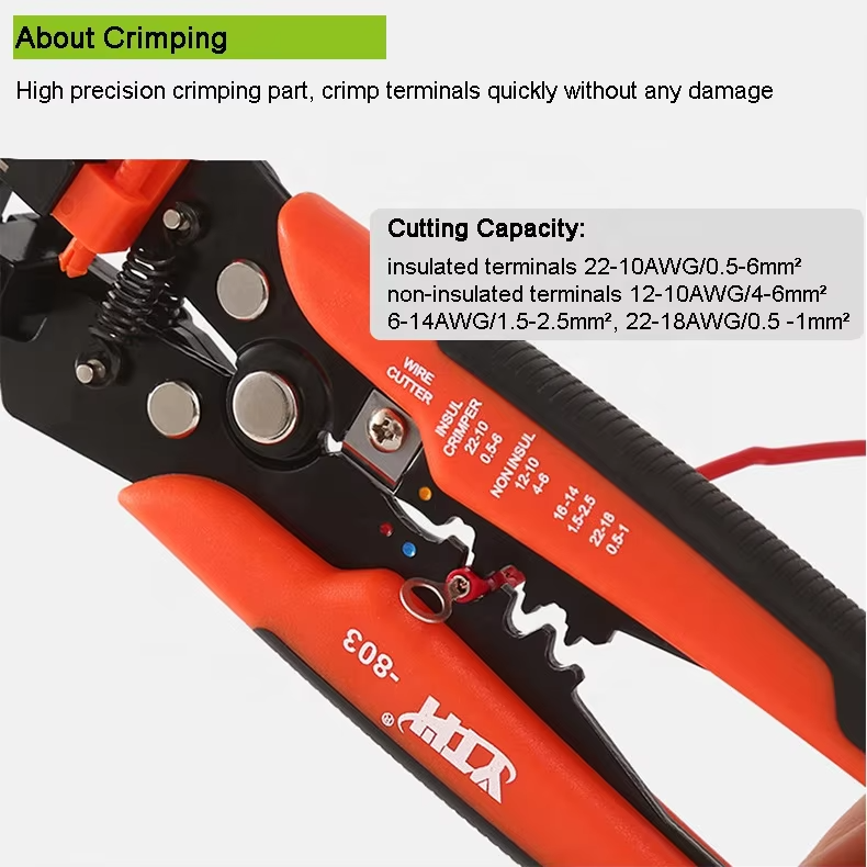 5-in-1 Self-Adjusting Wire Stripping, Cutting, Crimping, and Pliers Tool
