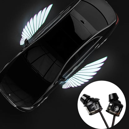 Angel Wings LED Light for Bikes & Cars – High-Quality Decorative Auto Floor Display Lights in Red, Blue & White