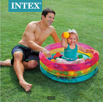 Intex 57104 + 34" x 10" + Rainbow Baby Inflatable Kiddie Pool