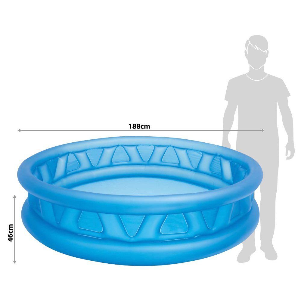 58431 + 74" x 18" Soft Side + Sunset Glow Inflatable Swimming Pool for Kids
