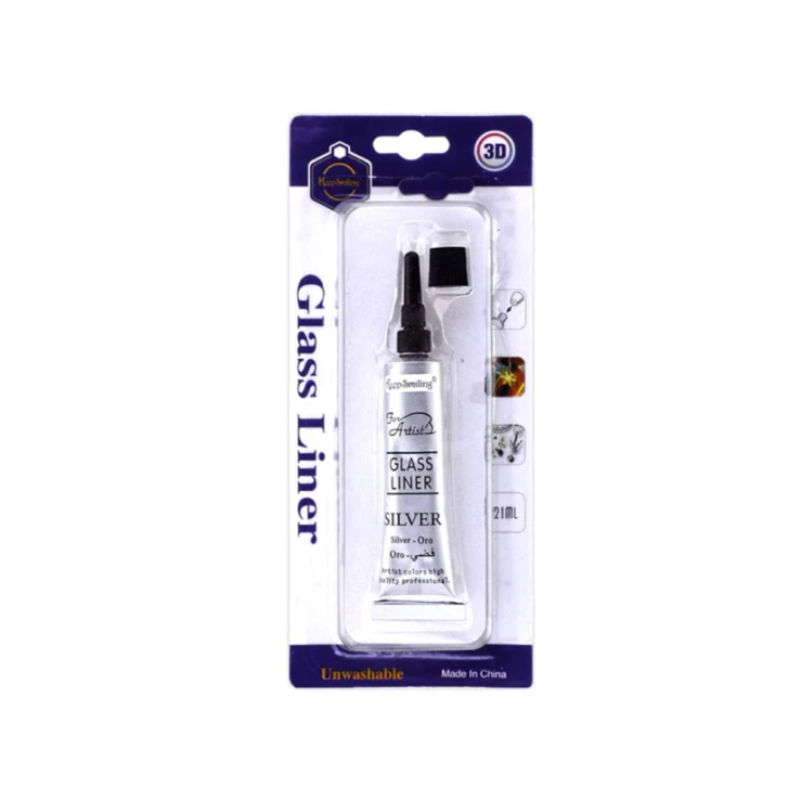 21ml Glass Liner Painting Tubes – Gold, Silver, White, Black
