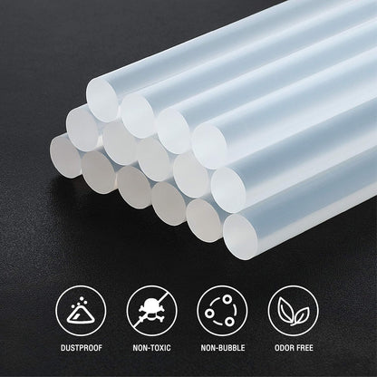 CuztomCraft - 50 Pcs - 11mm Hot Glue Gun Sticks Crystal Clear for DIY Art Craft, Home Decorations, Crafting, Scrap-booking and Gluing Projects