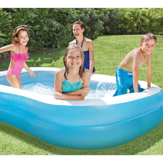 Intex 80" x 60" x 17" Rectangular Inflatable Swimming Pool for Kids