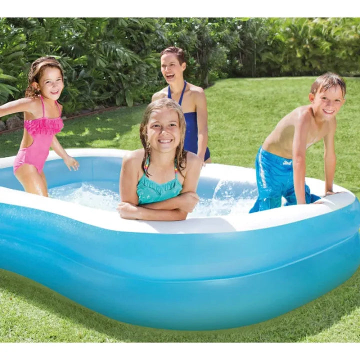 Intex 80" x 60" x 17" Rectangular Inflatable Swimming Pool for Kids