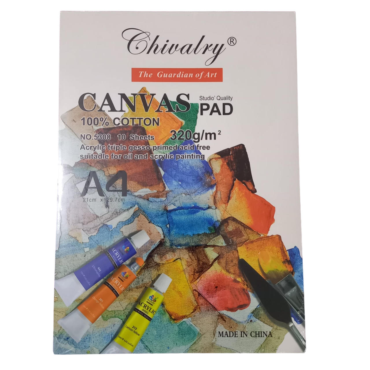 A4 A3 Chivalry Artists Canvas Book – 100% Cotton Canvas Pad 280g/m²