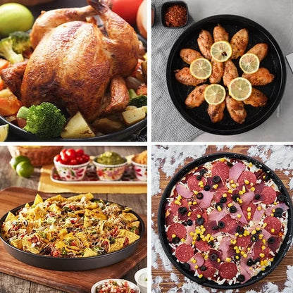 Non-Stick Pizza Pan - Premium Round Bakeware for Easy Baking - Available in 8, 9, or 10 Inch Size