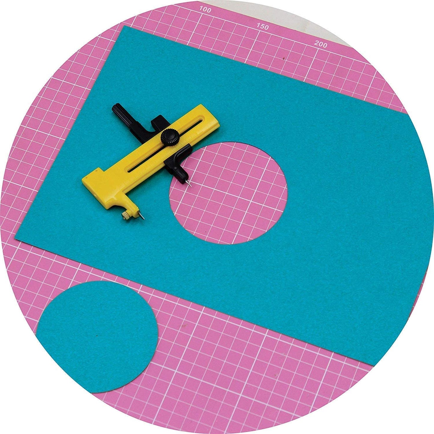 Compass Circular Cutter Tool for Paper, Fabric, and Craft Circles