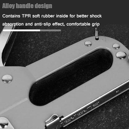 3-in-1 Heavy Duty Manual Staple Gun - Upholstery, Canvas Stretching, Carpentry & Furniture Repair Tool