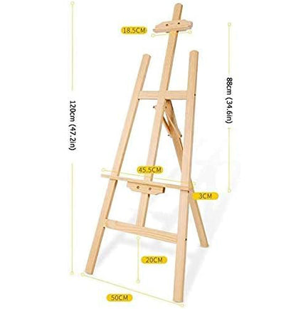 Sturdy Wooden Easels for Painting - Choose Your Size: 90cm, 120cm, 150cm, 175cm | Professional & Beginner Artists