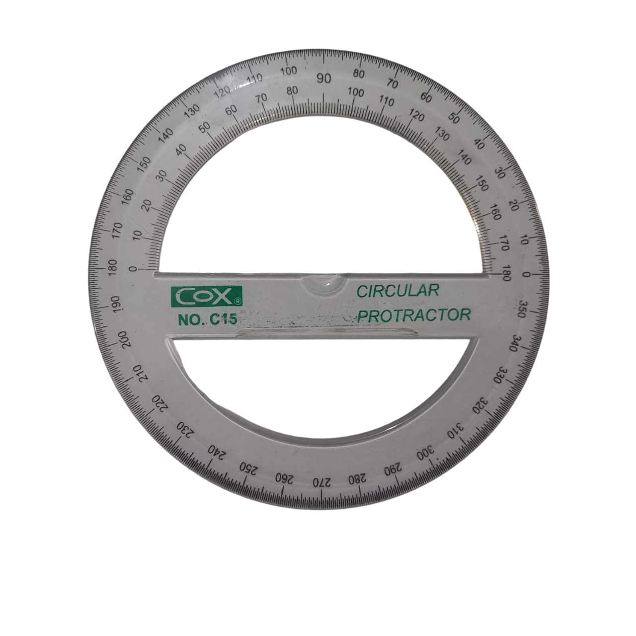 360° Circular Protractor Ruler Template - Clear All-Round Drafting Tool for School Supplies   You said: