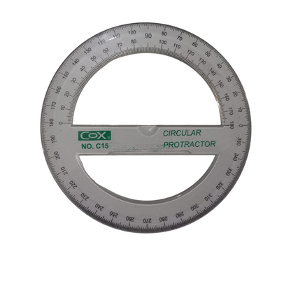 360° Circular Protractor Ruler Template - Clear All-Round Drafting Tool for School Supplies   You said: