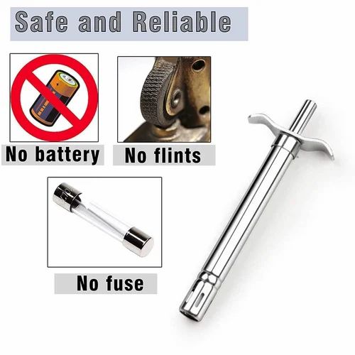 Kitchen Gas Lighter - No Refill Needed | Metallic Spark Lighter with Free Knife