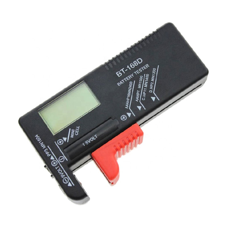 Digital Battery Tester BT168D – LCD Display for AA, C, D, 9V & 1.5V Button Cell Capacity & Voltage Testing