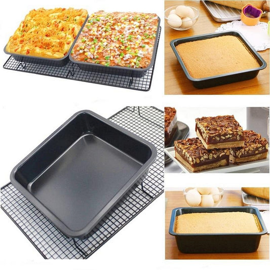 9x9 Inch Non-Stick Baking Pan - Square Cake, Pizza, Brownie, and Bread Mold