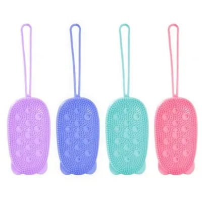 Silicone Body Bath Brush - Soft Exfoliating Scrubber for Gentle Cleansing